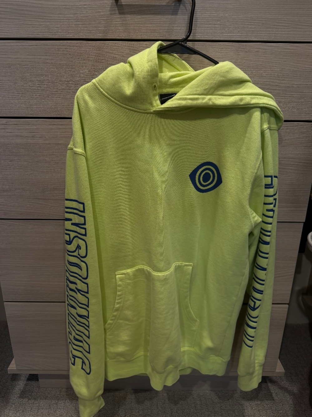 Insomniac Neon Yellow Graphic Hoodie Size M